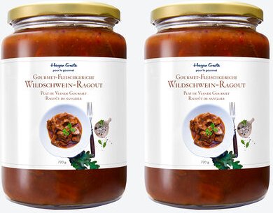 Thumbnail - Wildschwein-Ragout, 2 Gläser, 2 x 720 g, Fleischanteil (31 %)