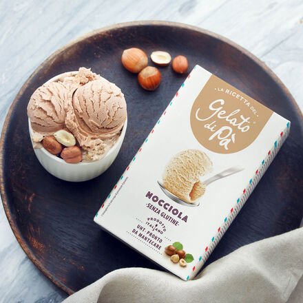 Eismischung Haselnuss, italienisches Speiseeis, 1 l, MHD bis zum 10.01.2026
