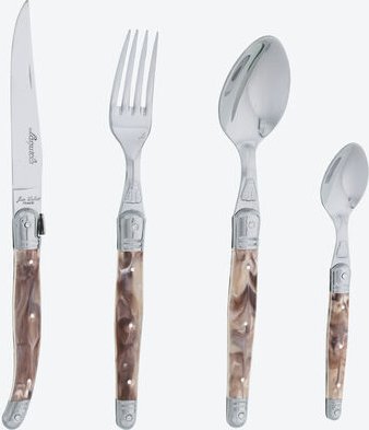 Laguiole-Besteck, Horn, 4-teilig