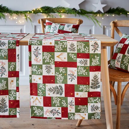 Tischläufer Kästchen, 50 x 140 cm