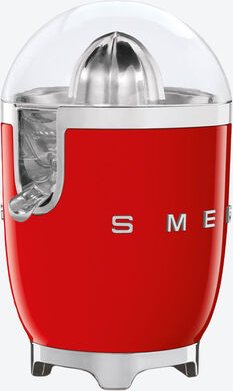 SMEG Zitruspresse - Rot, 50's Retro Style, BPA-frei, 70W, 16,5 x 16,5 x 28 cm, rutschfeste Füße, Kunststoff/Metall, Ents...