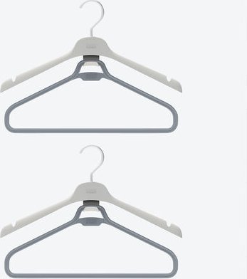 Kleiderbügel für lange Kleiderstücke, drehbarer Aluminiumhaken, Kunststoff, 42,5 x 2,2 x 31 cm