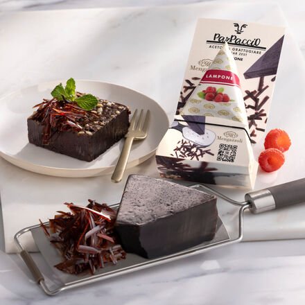 Mengazzoli Parpaccio 170 g - Fester Himbeer-Balsamico zum Reiben & Hobeln, fruchtig-süß, handgefertigt in Italien, ideal...