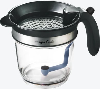 Hagen Grote Fett-Trennkanne - 1 l, Ø 16 cm, hitzebeständiger Kunststoff, zerlegbar, für fettfreies Gießen, Lebensmittelg...