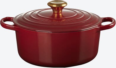 Le Creuset Gusseisen-Bräter rund 4,2 l - für alle Herdarten inkl. Induktion, spülmaschinenfest, 32,5 x 24 x 16,5 cm, kra...