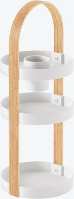 Kosmetik Organizer - Kunststoff weiß (60 % recycelt), (H/Ø/T) 40/22/10 cm (?), platzsparend mit 3 Etagen, herausnehmbare...