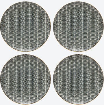 Essteller, Blau, Diamant-Dekor. Ø 27 cm, 4 Stück