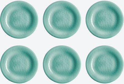 Bruchsicheres Melamin Essteller-Set (6-tlg.), Ø 27 cm, spülmaschinenfest, BPA-frei, leicht, Keramik-Optik, ideal für Cam...