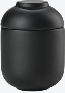 Aufbewahrungsdose schmal, mit Deckel, Steingut, Schwarz, Ø 6,5/9 cm hoch