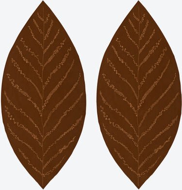 Thumbnail - Tischsets Blätter Wildlederoptik, 30 x 67 cm, 2 Stück, Braun