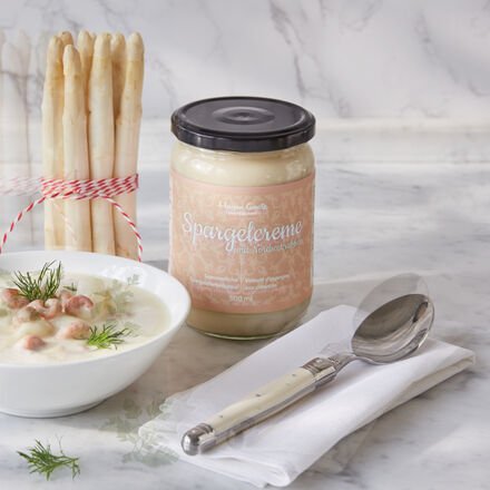 Spargelcremesuppe mitNordseekrabben, 500 ml, Eigenmarke