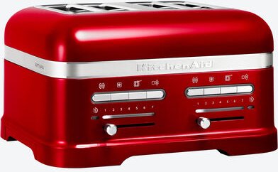 KitchenAid 4-Scheiben-Toaster Artisan - Liebesapfel-Rot, stufenloser Regler, 220V/1.250W, automatische Abschaltung, Auft...