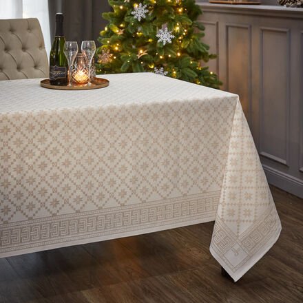 Thumbnail - Tischwäsche Weihnachtsstern, Tischdecke, 150 x 260 cm, creme