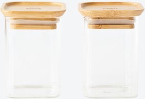Thumbnail - 2er Set, Gewürzglas mit Bambus - Deckel, 240 ml, 6 x 6 x 9 cm