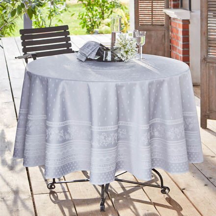 Tischdecke rund 230 cm Grau