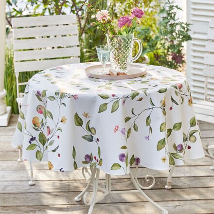 Tischdecke "Blätter", rund 150 cm