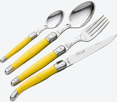 Laguiole Besteck sonnengelb, 4-tlg