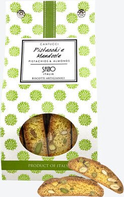 Cantucci mit Mandeln & Pistazien 225 g - Traditionelles toskanisches Gebäck, italienische Rezeptur, ohne künstliche Zusä...