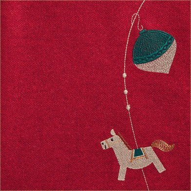 Tischset "Weihnachtsschmuck", 1 Stück, 33 x 49 cm, Wolle/Polyester/Polyacryl/Polyamid