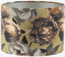 Lampenschirm Pfingsrose, Farbe: Bronze, Zylinder, ø 30 x 21 cm