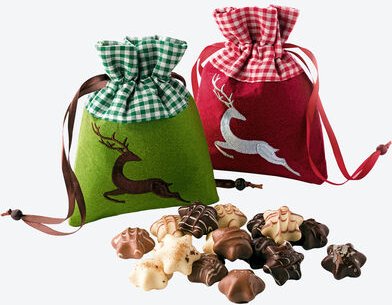 Sternpralinen-Filzsäckchen Rot 175 g