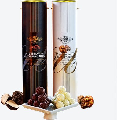 Schwarze Wintertrüffel-Pralinen