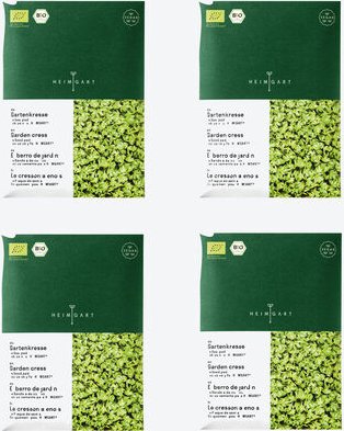 Microgreens Saatpads Gartenkresse, 4 Stück, DE-ÖKO-070