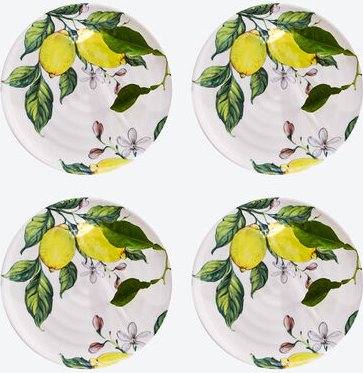 4er-Set Dessertteller Zitronen, Ø 23 cm