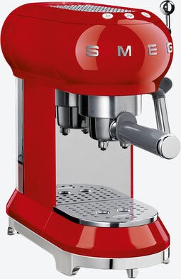 Smeg Siebträgermaschine - 50's Retro-Style, Rot, Kunststoff/Metallkorpus, 1.350 W, 14,9 x 33 x 33 cm, 4,7 kg, rutschfest...