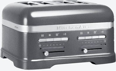 KitchenAid 4-Scheiben-Toaster Artisan - Silber, stufenloser Regler, 220V/1.250W, automatische Abschaltung, Auftaufunktio...