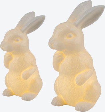 Leuchtende Hasen Set groß und klein Eigenmarke