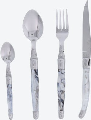 Laguiole-Besteck, Marmor, 4-teilig