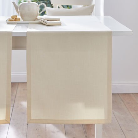 Tischläufer Uni, fleckgeschützt, 50 x 140 cm, Creme