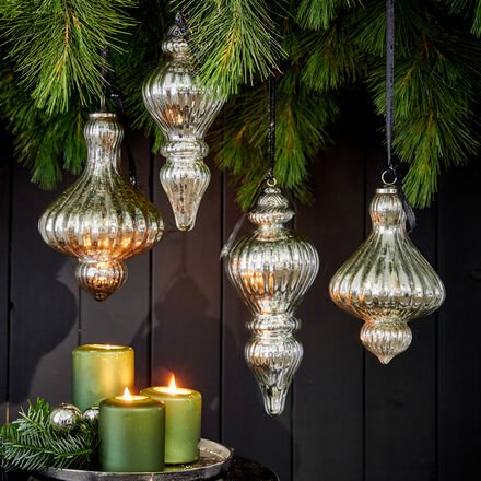 Glas Ornament, bauchig 20 cm