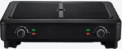 Tefal Elektrogrill TG9008 Smoke Less 2.000 W - 70 % weniger Rauch/Geruch, Indoor-Tischgrill, 2 Grillzonen regelbar, Anti...