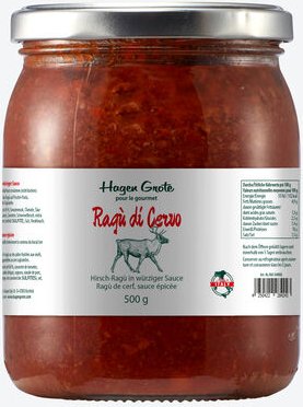 Toskanisches Hirsch-Ragù, 500 g, 60 % Fleischanteil