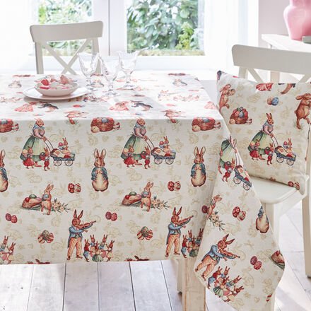 Tischdecke Hasenromantik, 150 x 250 cm