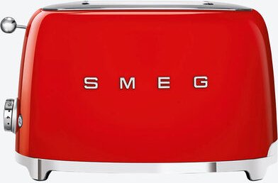 Smeg 2-Schlitz-Toaster - Rot, extra breite Schlitze, 6 Röstgrade, 3 Automatikprogramme - 31 x 19,5 x 20 cm, 950W, Kunsts...
