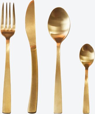 Besteckset Fine Art, Gold, 16-teilig