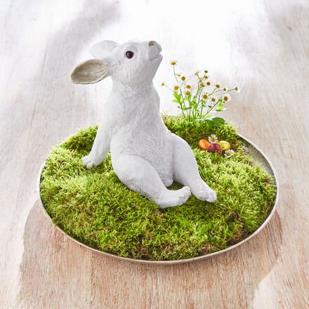 Deko-Hase Fritz, Polyresin, Creme, 17 x 29 x 26 cm (B/T/H)