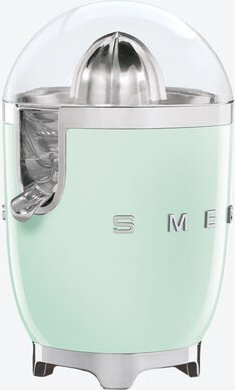 SMEG Zitruspresse - Mint, 50's Retro Style, BPA-frei, 70W, 16,5 x 16,5 x 28 cm, rutschfeste Füße, Kunststoff/Metall, Ent...