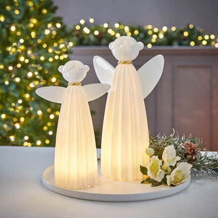 LED Engel weiß, klein, 25 cm hoch