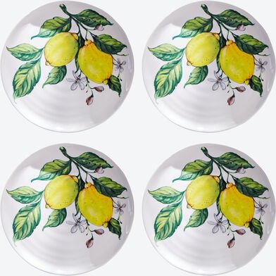 4er-Set Essteller Zitronen, Ø 29 cm