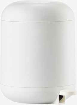 Kosmetik-Eimer mit Pedal, ABS, Weiß, 4 l, 24,5/20 x26,5 cm hoch