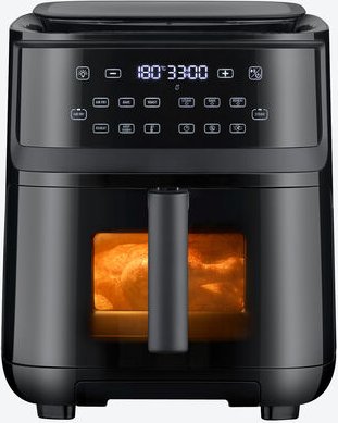 Thumbnail - Heißluftfritteuse & Dampfgarer - 10 Programme, 60-200 °C, 30 x 36,5 x 37 cm, 1,4 l Wassertank, 240V/1.700W, Sichtfenster...