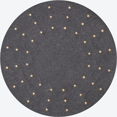 Weihnachtsbaum-Unterlage, Grau, Ø 80 cm, 48 LEDs