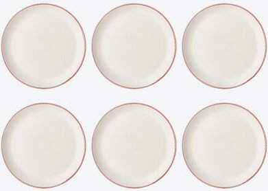 Geschirr Eiskristall, Salatteller, 24 cm, weiß, 6 Stück