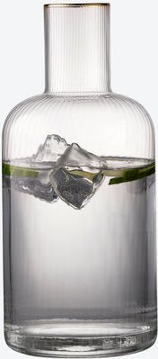 Karaffe mit Goldrand, 1,5 l, Ø 11,5 cm, 25 cm hoch