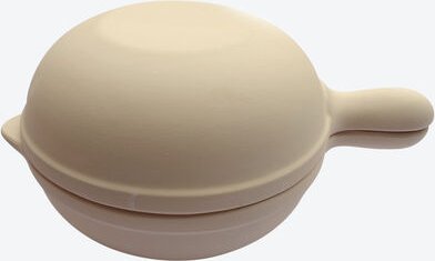 Ton-Röster für Kartoffeln & Maronen Ø 24 cm - Unglasiert, 1,5 kg Inhalt, Backofen geeignet, gebrannt bei 1.100 °C, mit D...