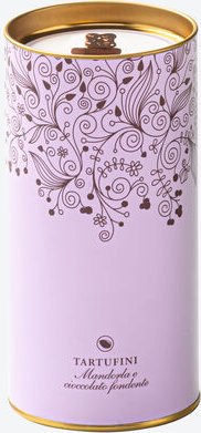 Mandel-Tartufi Nero 160 g - In Geschenkdose, italienische Manufaktur, fein-herb & edel, weiche Textur, rein natürlich, p...